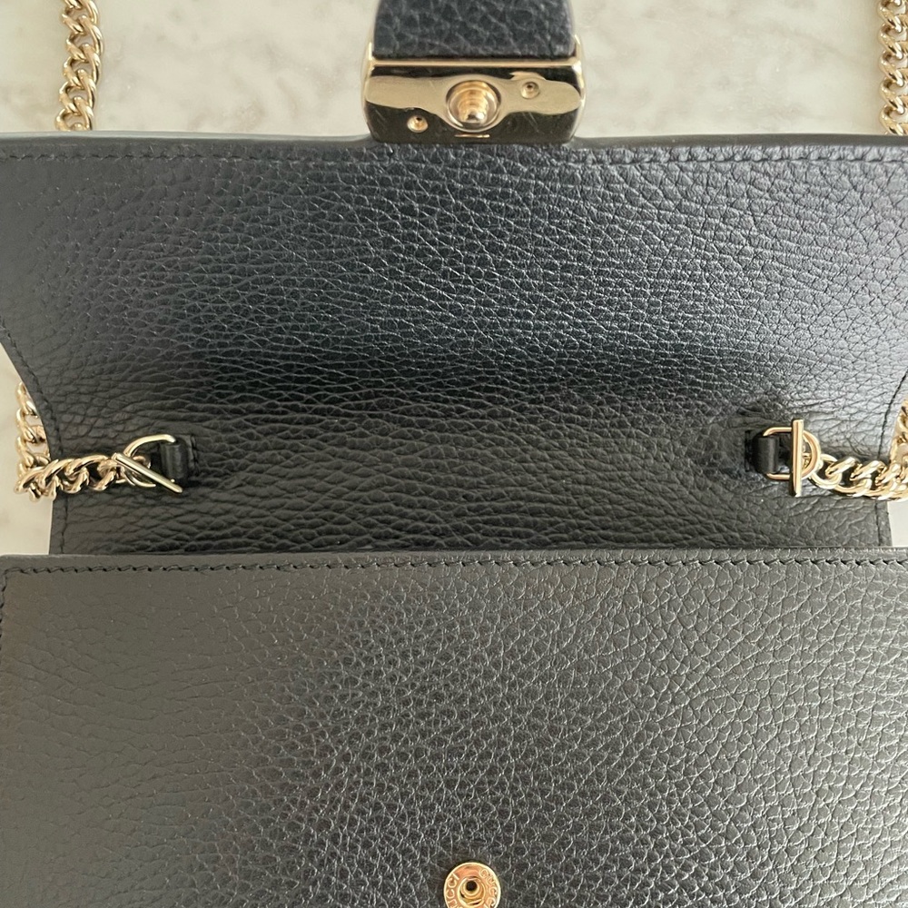 Gucci Black Leather Interlocking GG Wallet On Chain (SOLD) - Picture 12 of 13